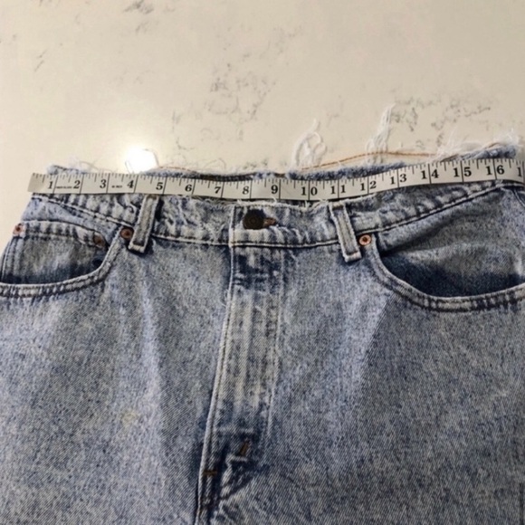 Vintage LEVI’S 550 raw hem on waist high waist jeans blue - Picture 14 of 16